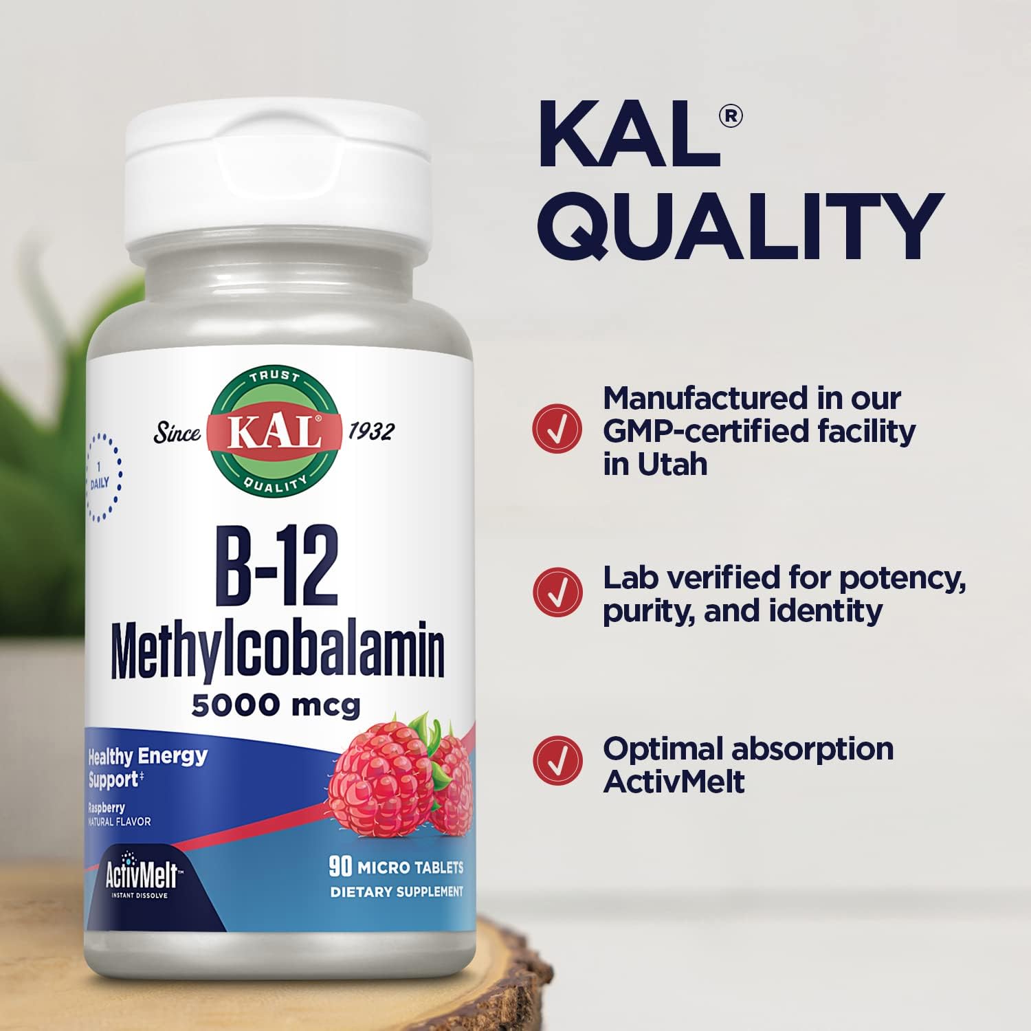 KAL Vitamin B-6 B-12 Folic Acid DropIns, Liquid Vitamin B Supplement Drops, Heart Health, Energy, Red Blood Cell Support with Methyl B12 and Methyl Folate, Natural Mixed Berry Flavor, 59 Servings, 2oz | Cardiovascular, Energy & Nerve Support - Active P-5…