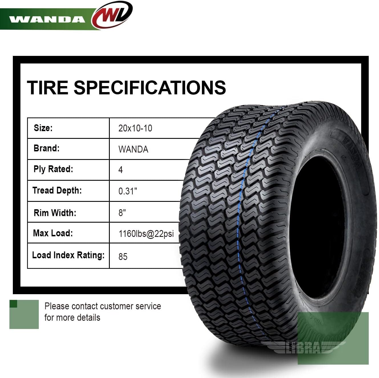 WANDA Set 2 15x6-6 15x6.00-6 Lawn Mower Tractor Turf Tires15x6x6 P332-13016 | Riding Lawn Mover, Garden Tractor