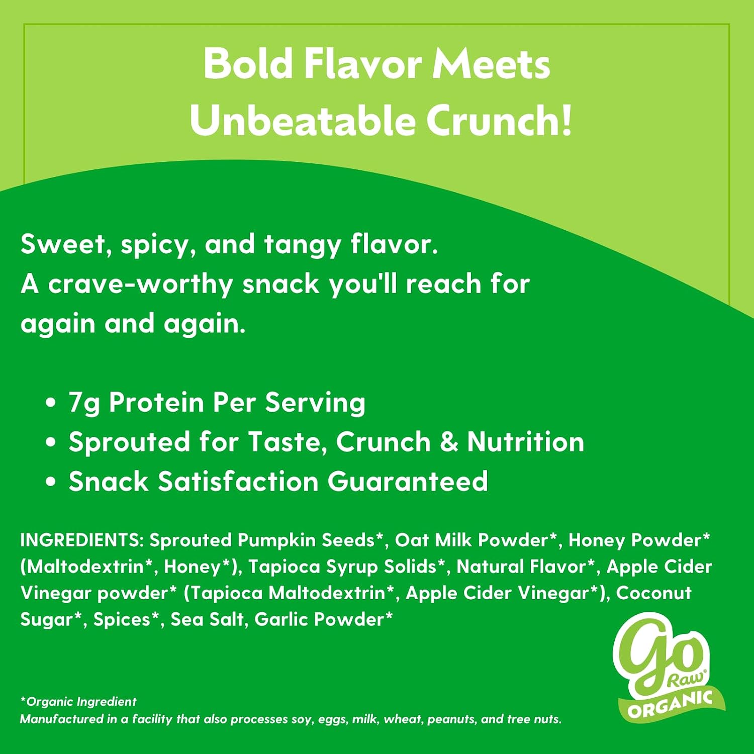 Go Raw Organic Sprouted Pumpkin Seeds - Sea Salted Pepita Snack | Keto, Non-GMO, Vegan, Gluten-Free, Kosher, Paleo, Protein-Packed Superfood, Healthy Vegan Snack for Adults and Kids, 14oz Bag