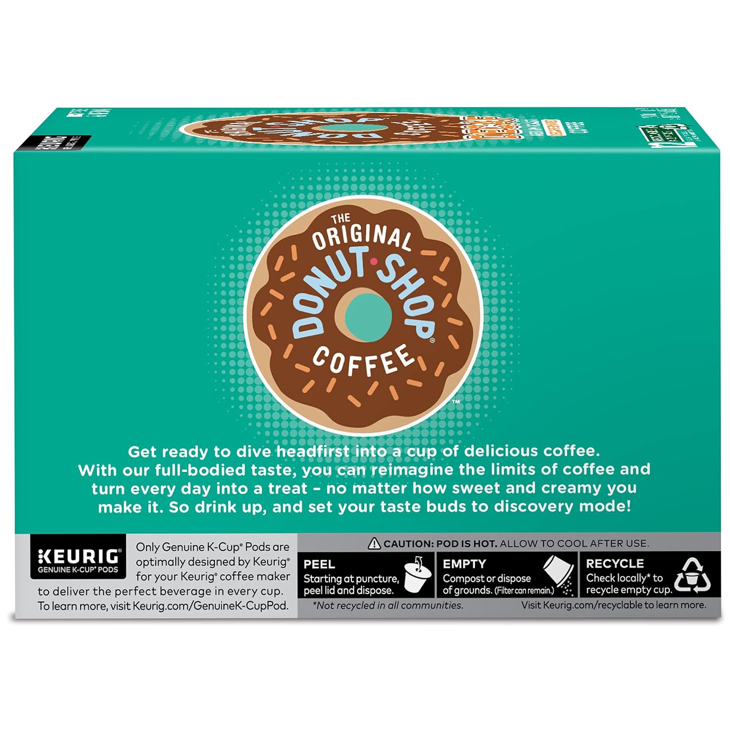 The Original Donut Shop Keurig Single-Serve K-Cup Pods, Decaf Keurig Single-Serve K-Cup Pods, Medium Roast Coffee, 12 Count
