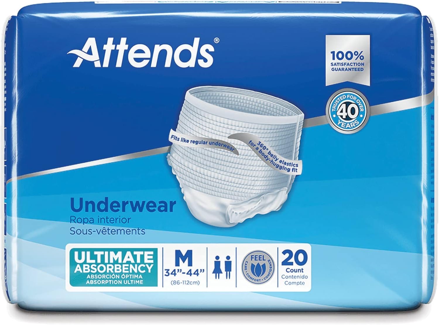 Attends MCK22023101 - Adult Underwear Pull On Medium Disposable Heavy Absorbency
