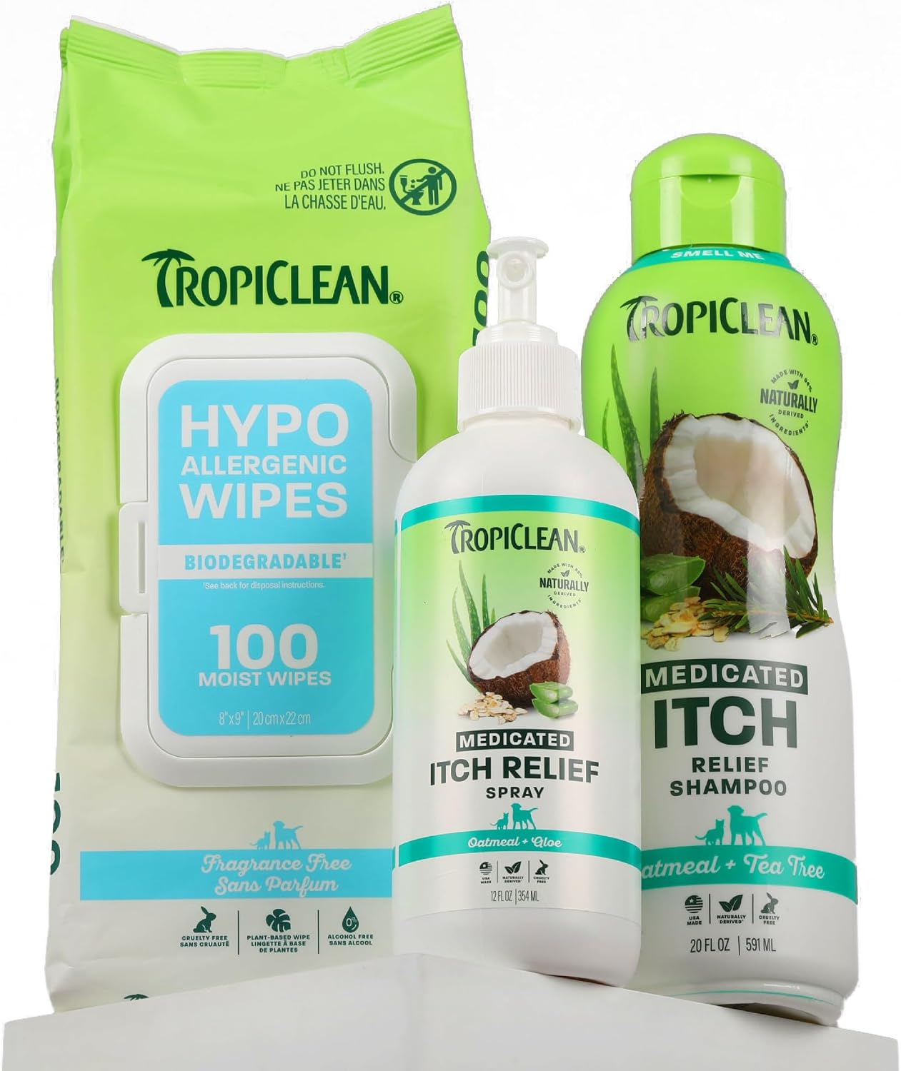 TropiClean Deodorizing Dog Shampoo for Smelly Pets, Long Lasting Odor Control, Puppy Safe, Made in the USA, Berry Scent, Cat Friendly, 20oz.