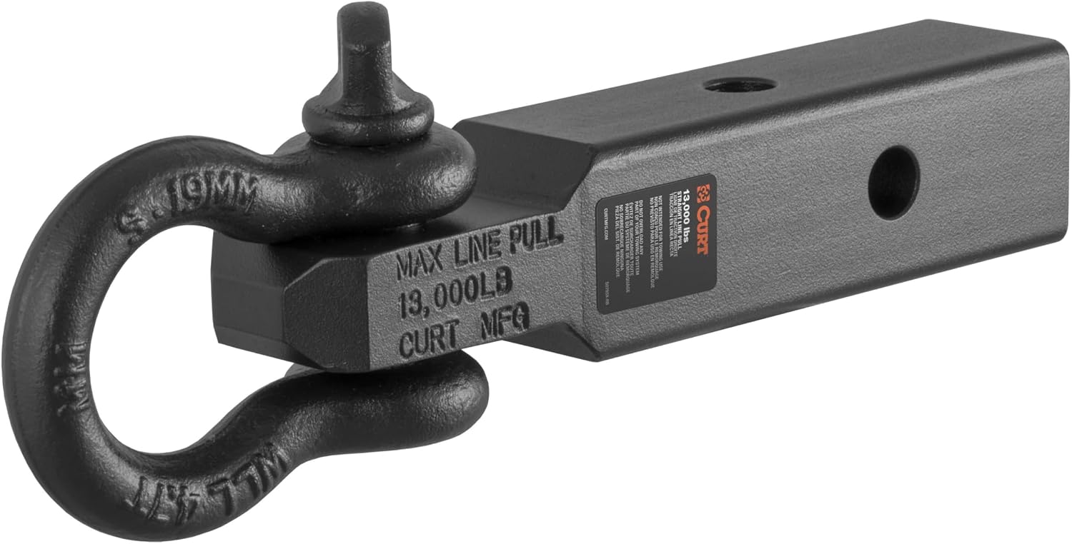 CURT 45832 D-Ring Shackle Mount Trailer Hitch, Fits 2-Inch Receiver, 13,000 lbs.