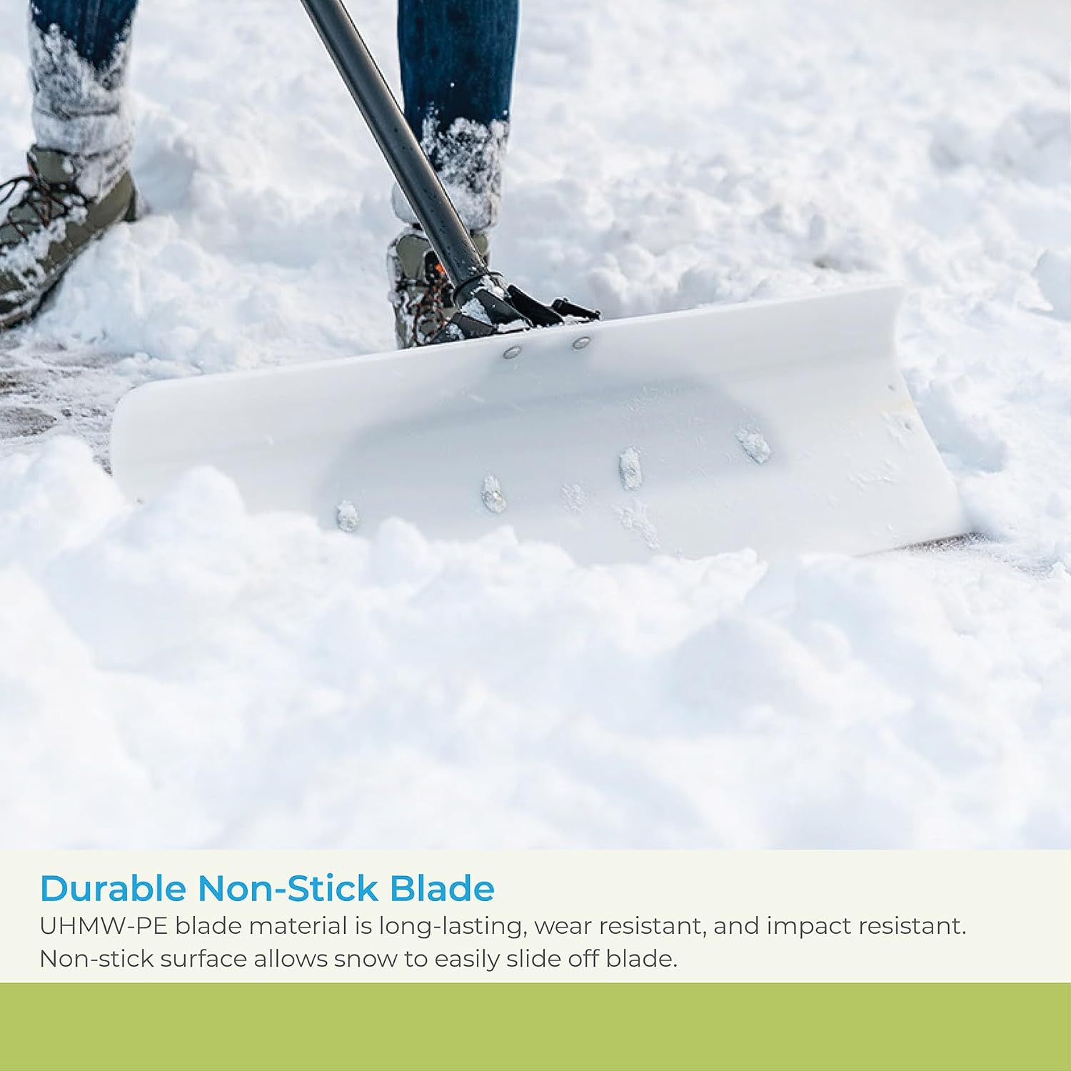 Suncast 36" Snow Pusher with Steel Core Shade and Non-Stick Blade Surface