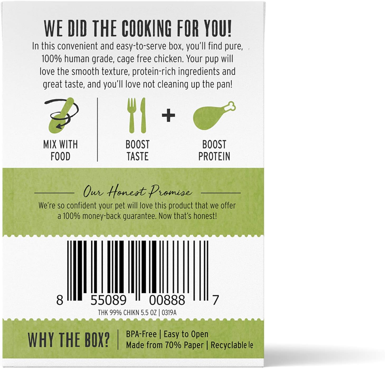 The Honest Kitchen Human Grade Wholemade™ Dehydrated Grain Free Dog Food – Complete Meal or Dog Food Topper – Chicken 4 lb (Makes 16 lbs)