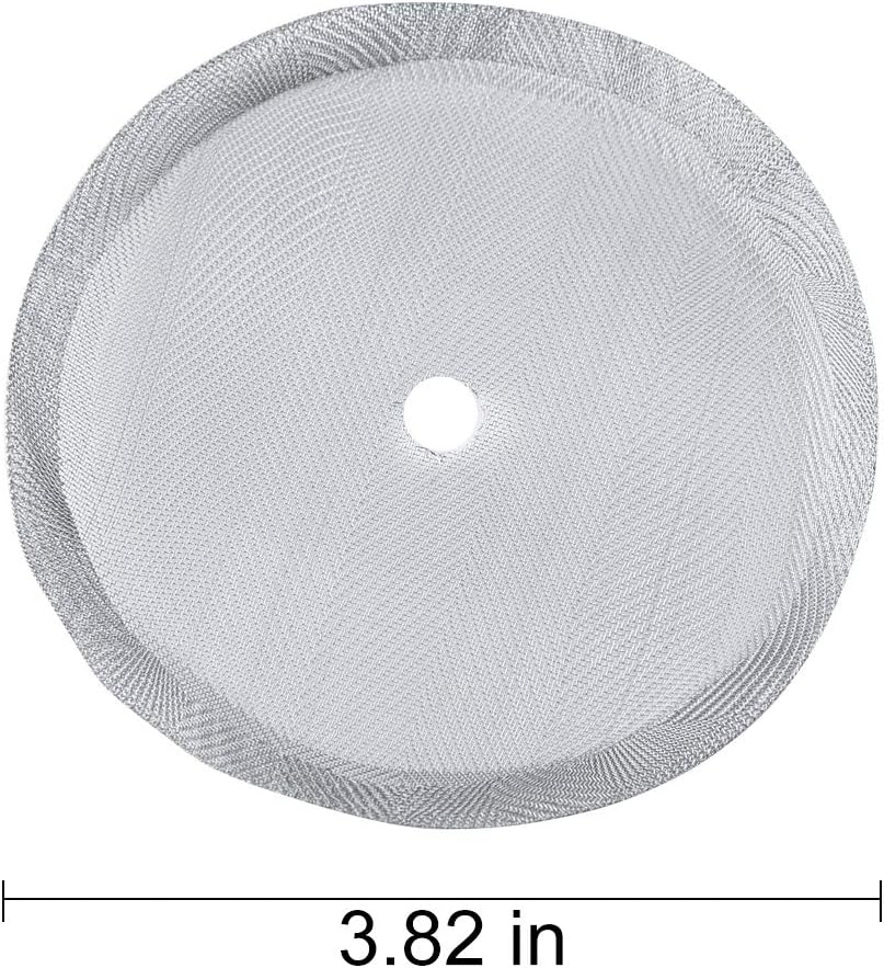 Secura French Press Replacement Screens, Stainless Steel Reusable Mesh Filter for 34 Ounce, 1 Liter Coffee Press, 4 Pack