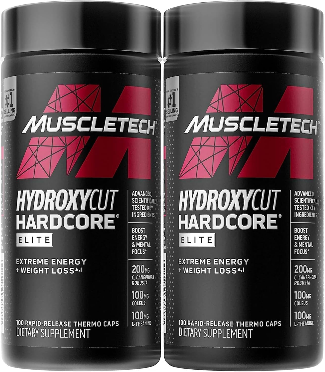 Hydroxycut Hardcore Elite - Energy & Metabolism Support for Men & Women - 270 mg Caffeine Anhydrous & 200 mg Green Coffee Extract - Rapid Release