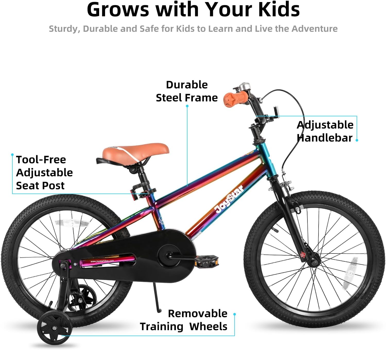 JOYSTAR Kids Bike for Ages 2-12 Years Boys Girls BMX Style Bicycle | 12-20 Inch Kids Bike with Training Wheels, Children Bicycle for Kids & Toddler