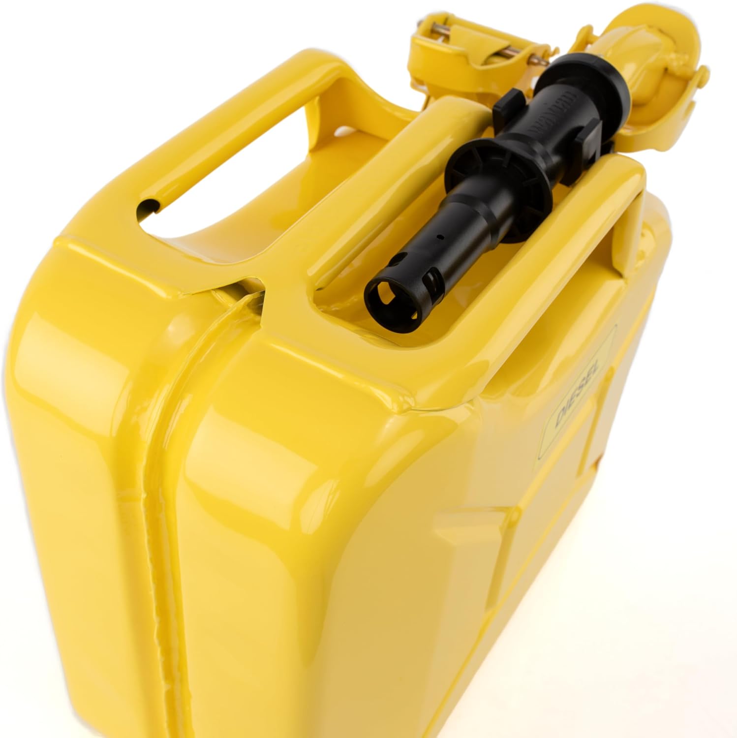 Wavian USA Authentic NATO Jerry Can and Spout System - Rust-Proof, EPA & CARB Compliant, 10 Litre, Yellow, Wavian 2.65 Gallon Gas Cans for Diesel