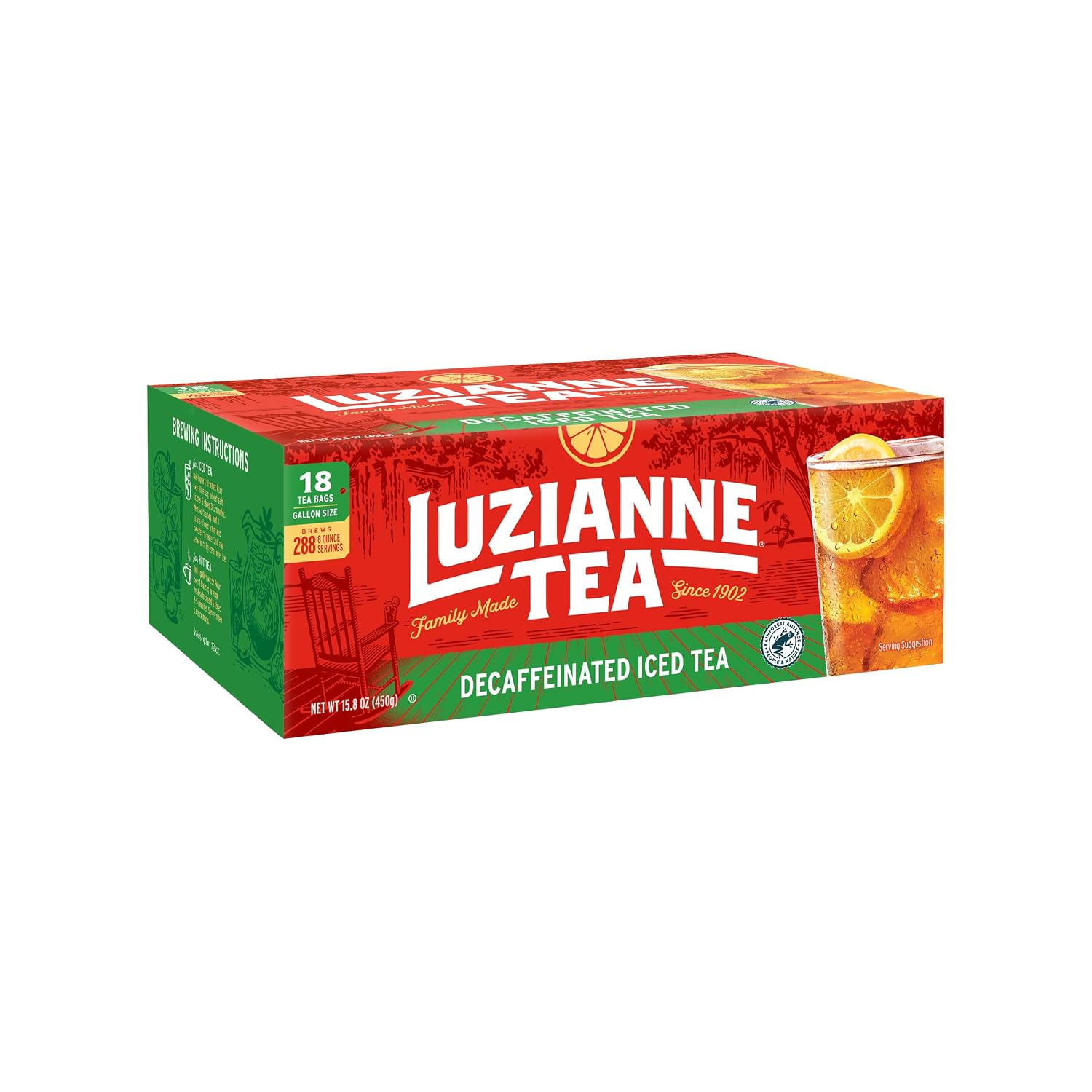 Luzianne Green Tea Bags, Family Size, 24ct Box (Pack of 1)
