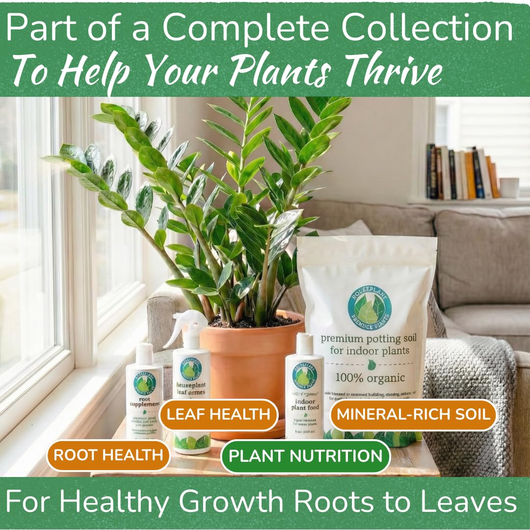 Indoor Plant Food by Houseplant Resource Center - Organic Liquid Fertilizer for Pothos, Peace Lily, Monstera, Cactus and More - 8 oz