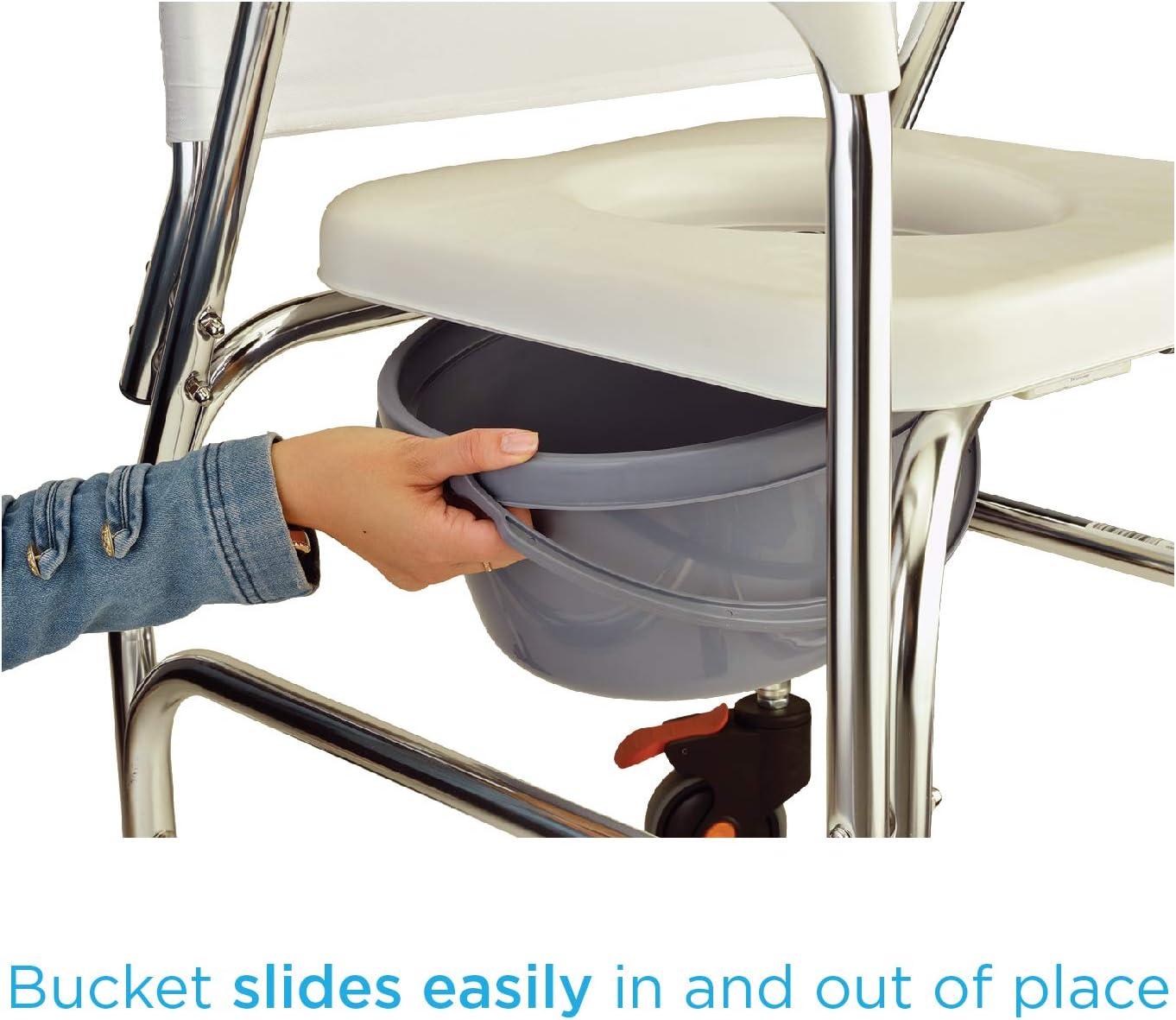 NOVA Shower Chair and Commode with Locking Wheels