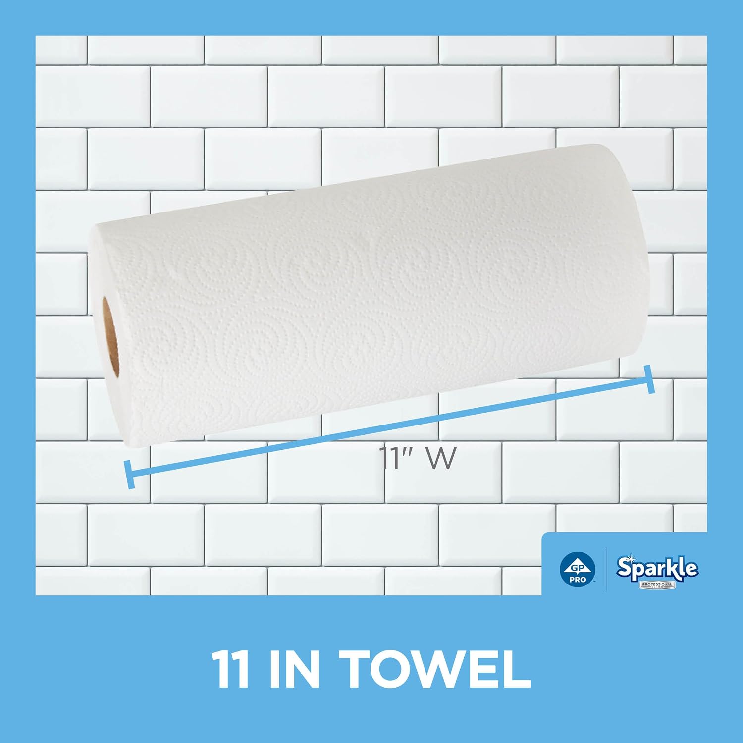 Sparkle Professional Series by Georgia-Pacific PRO 2-Ply Perforated Kitchen Paper Towel Rolls, Individually Wrapped, White, 11” x 8.8” (LxW), 70 Sheets/Roll, 30 Rolls/Case, 2717201