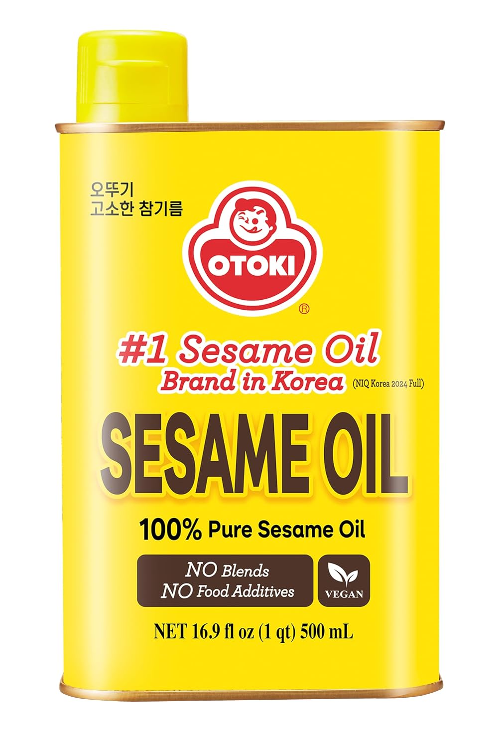 OTOKI 100% Pure Roasted Sesame Oil 1650ml (56 fl oz) – Authentic Korean Toasted Sesame Seed Oil, Deep Nutty Aroma Finishing Oil for Bibimbap, Stir Fry & Marinade