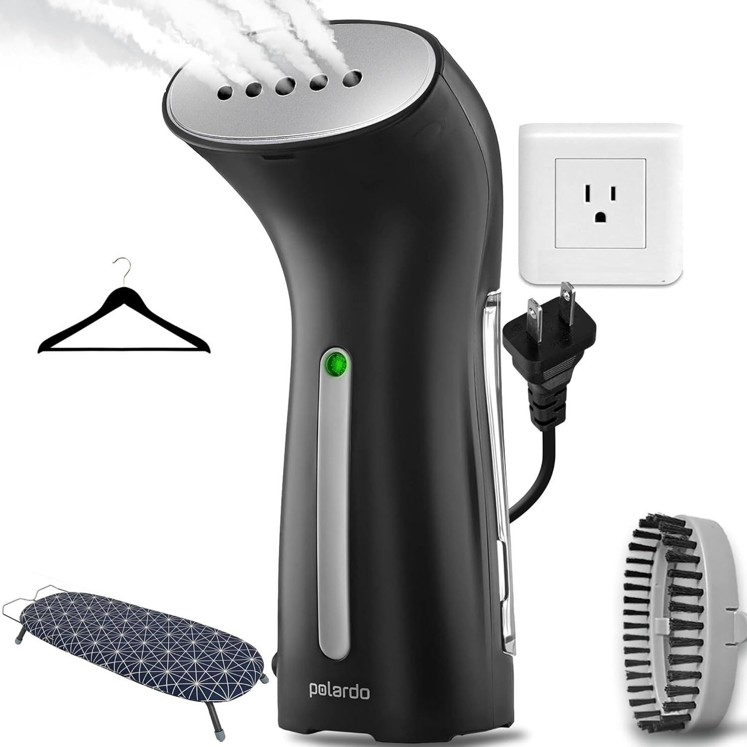 Polardo Travel Garment Steamer - Compact Portable Handheld Clothes Steamer with 360° Anti-Spill Technology