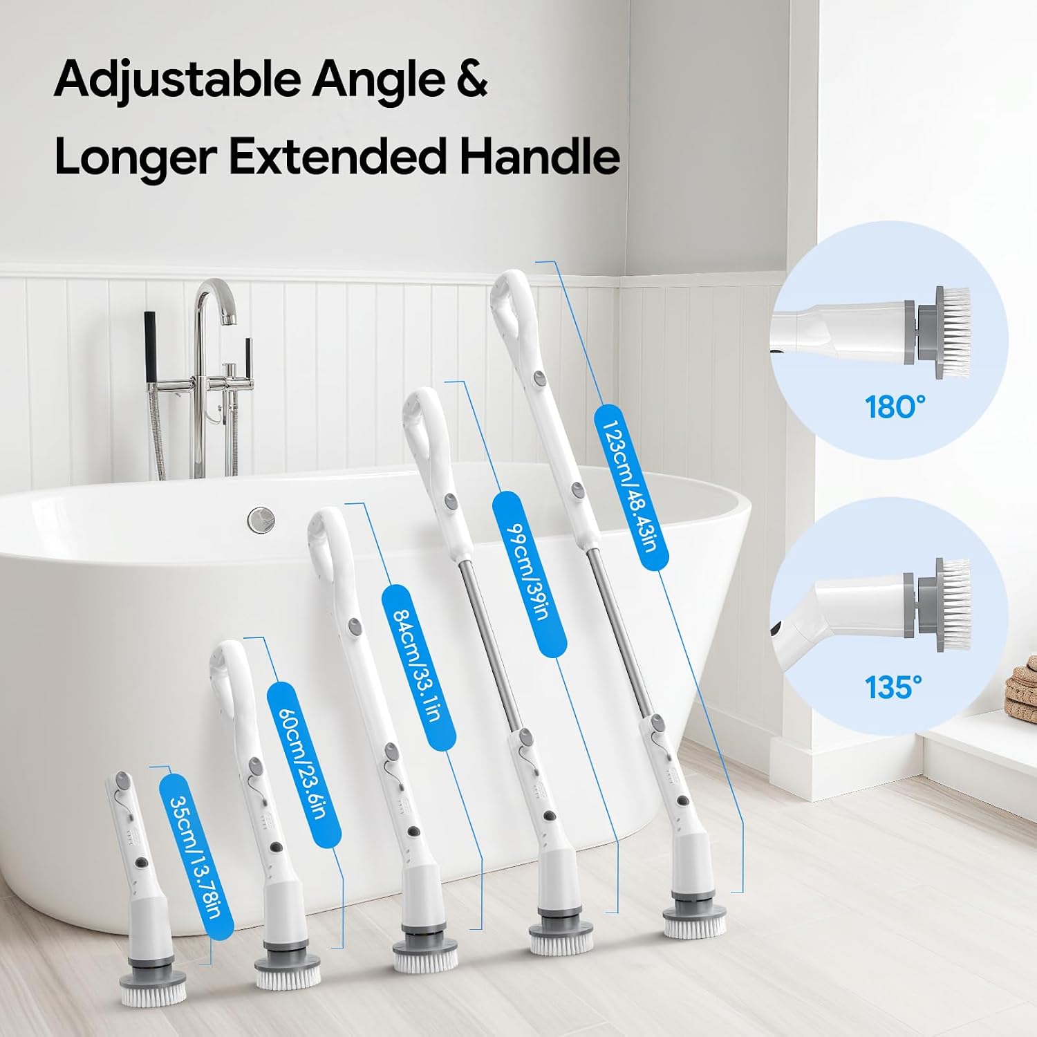 Sorpci Electric Spin Scrubber, 2026 New Cordless Cleaning Brush, Shower Cleaning Brush with 7 Replaceable Brush Heads