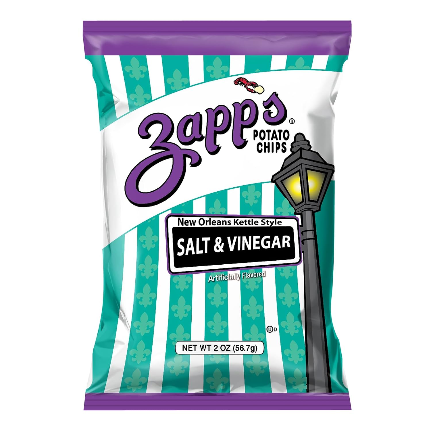 Zapp’s New Orleans Kettle-Style Potato Chips Hotter n Hot Jalapeno Flavor (2 oz Bags, 25 Count), Crunchy Chips with a Spicy Kick, Perfect On-The-Go, Gluten Free Snack
