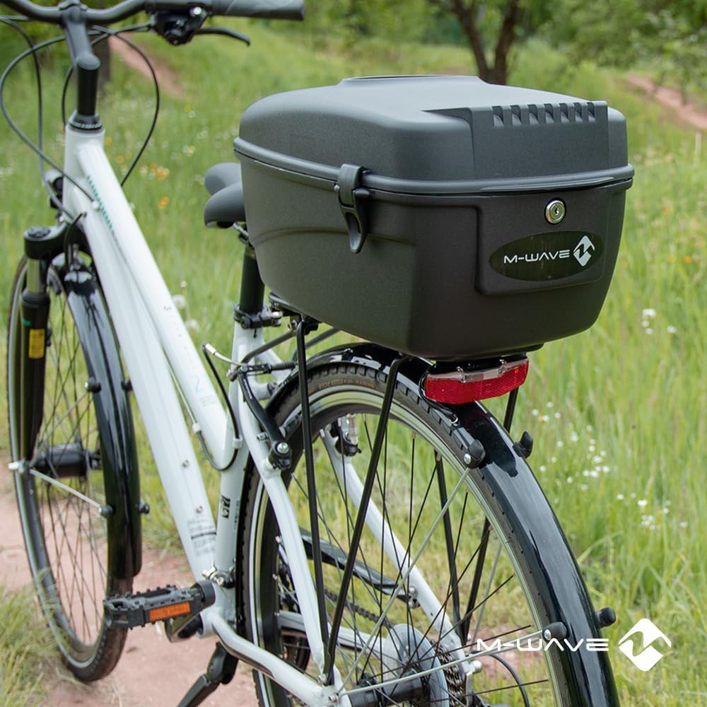 M-Wave Unisex's Amsterdam Bicycle Top Case-Black, Large | bike-panniers-and-rack-trunks