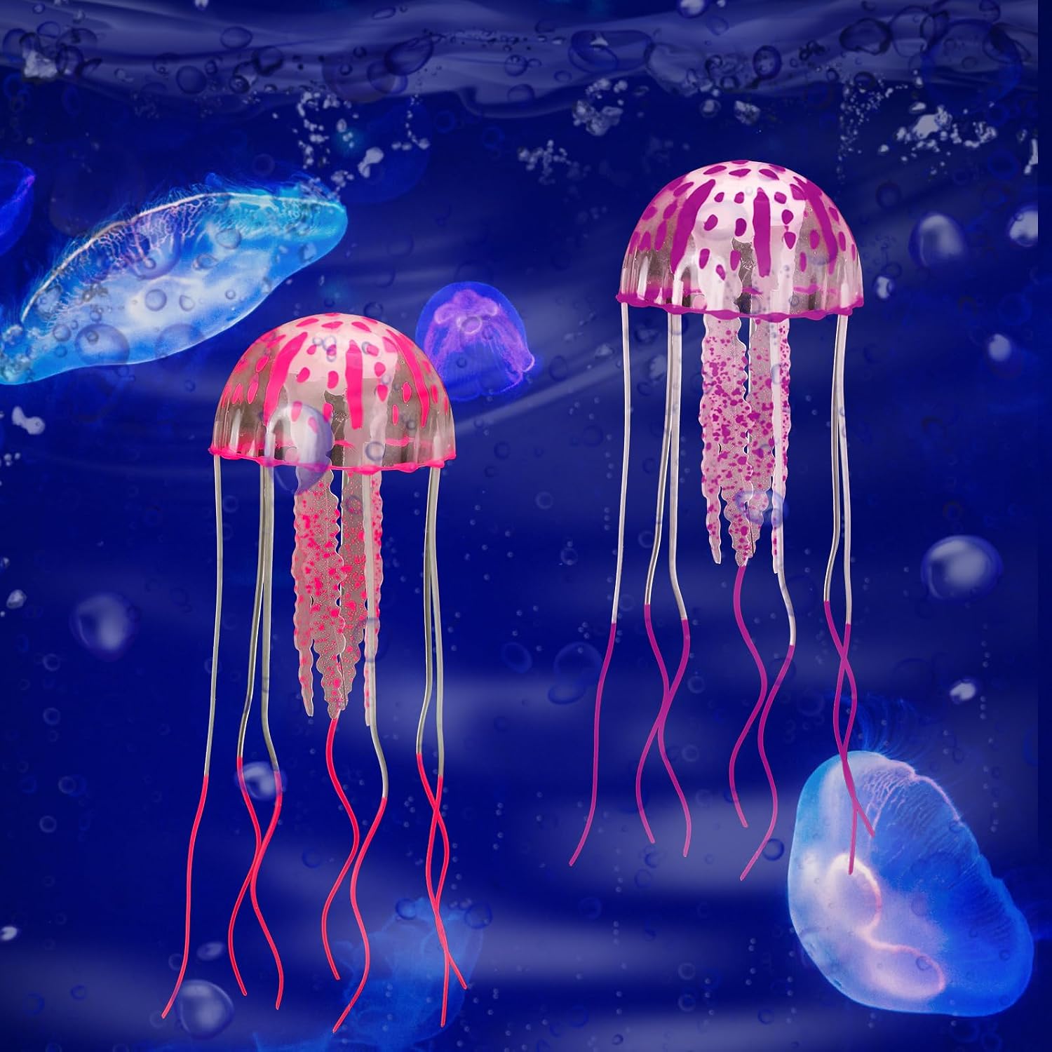 Weewooday 7 Pcs Artificial Fish Glowing Effect,Modern Color