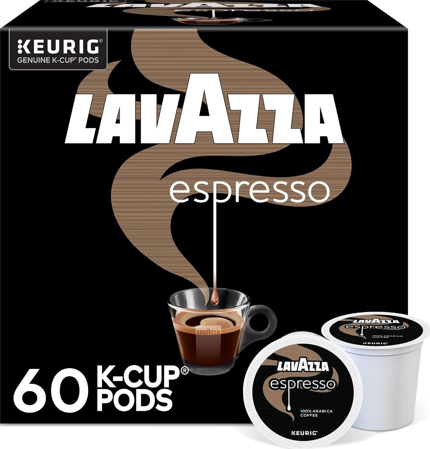 Lavazza Espresso, Single-Serve Keurig K-Cup Pods, Medium Roast Coffee, 32-Count Box
