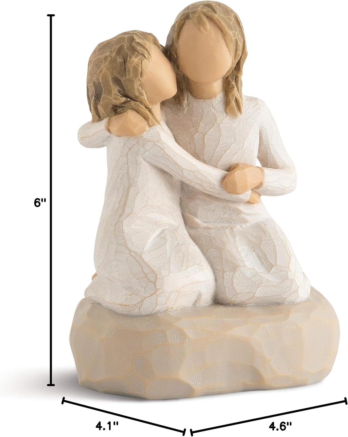 Willow Tree We are Three, Sculpted Hand-Painted Figure, Darker Skin | Cast from a Susan Lordi Original Carving, Celebrates Close Bonds, Meaningful Relationships, Thoughtful Keepsake Gift Idea