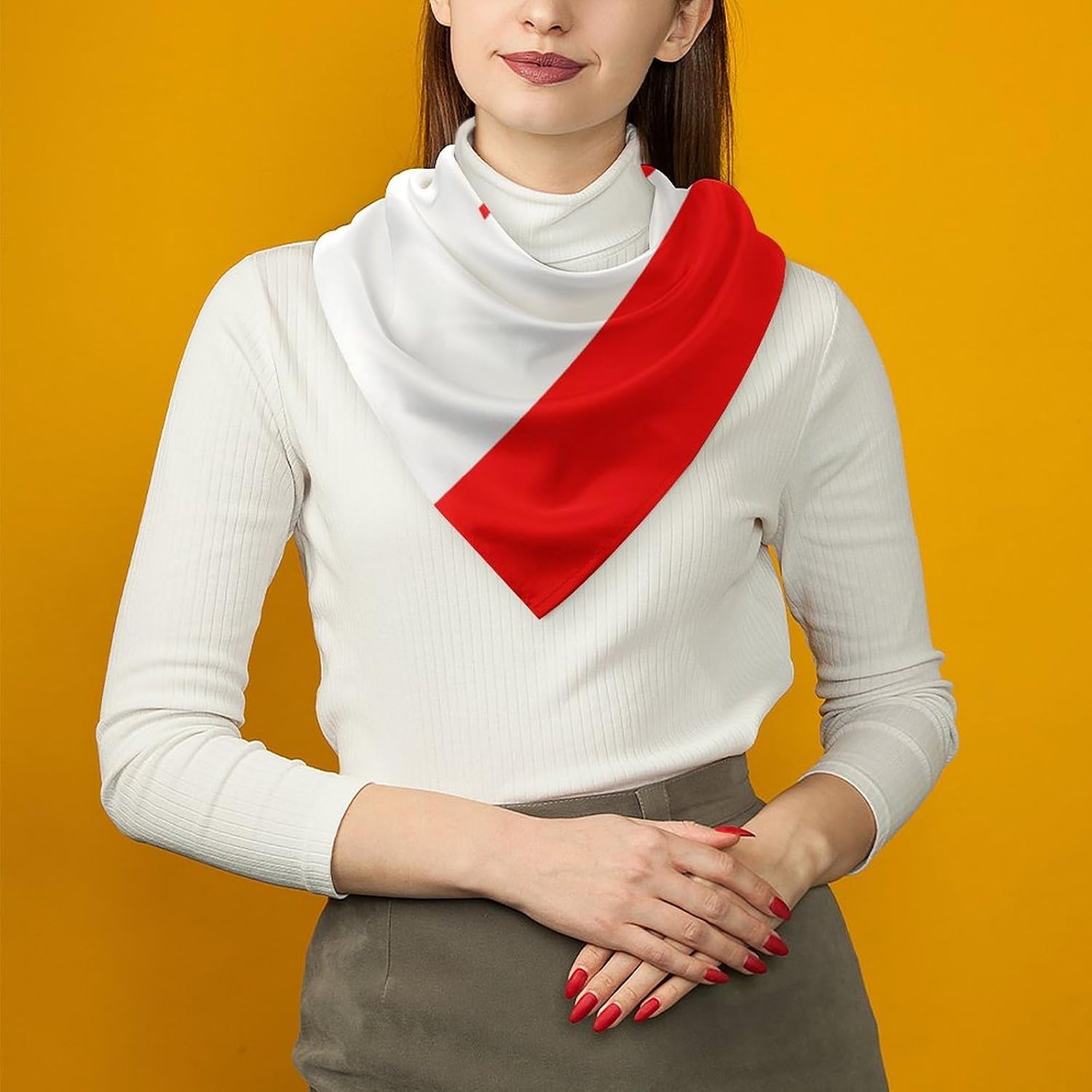 Flag Silk Scarf Head Hair Wraps Bandana Square Satin Head Scarf For Women