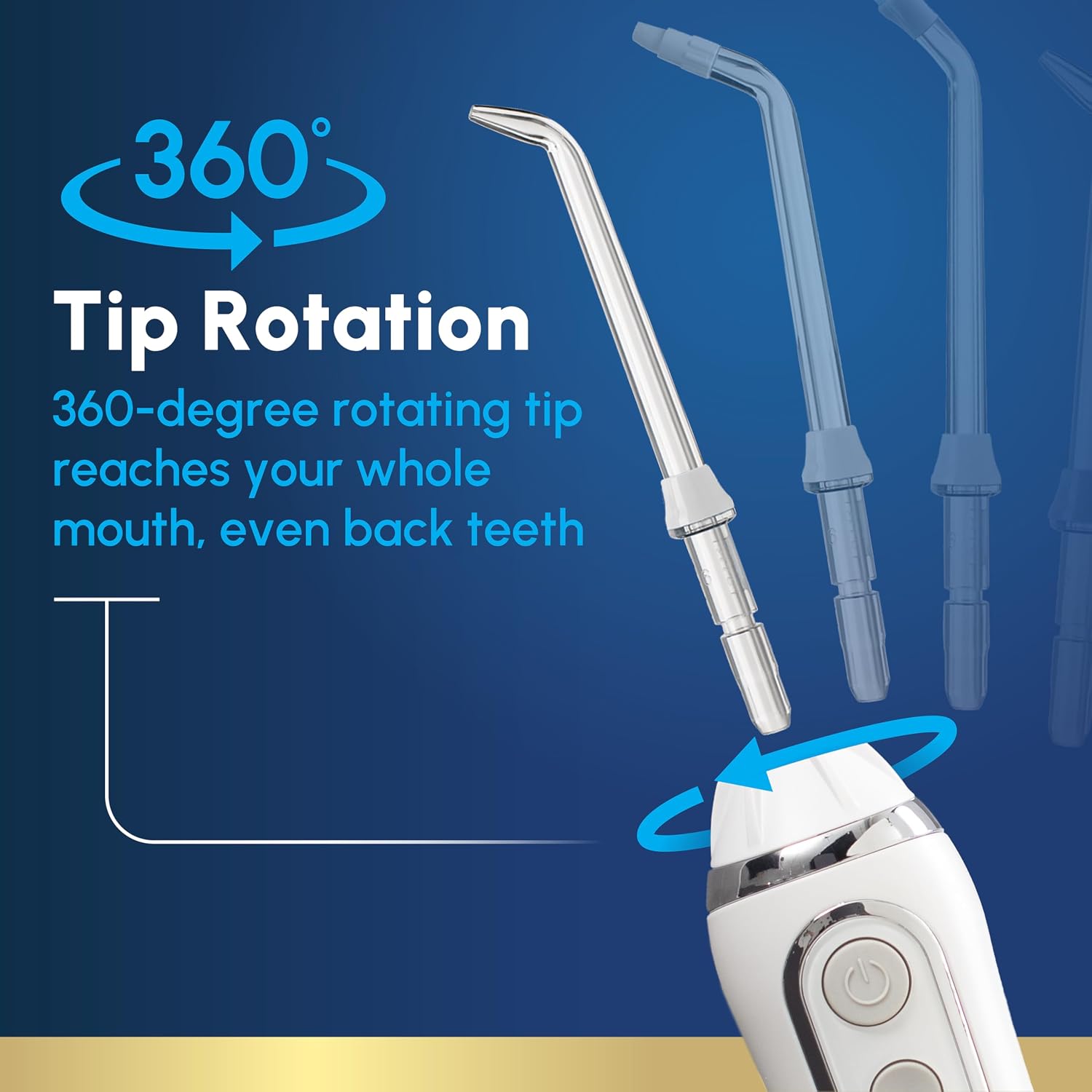 Waterpik Cordless Advanced Portable Water Flosser, Rechargeable, Black | 3 Settings, 4 Tips, Travel Bag, for Gums, Teeth, Dental Braces, Implants, Shower Use ADA Accepted WP-582 Packaging May Vary