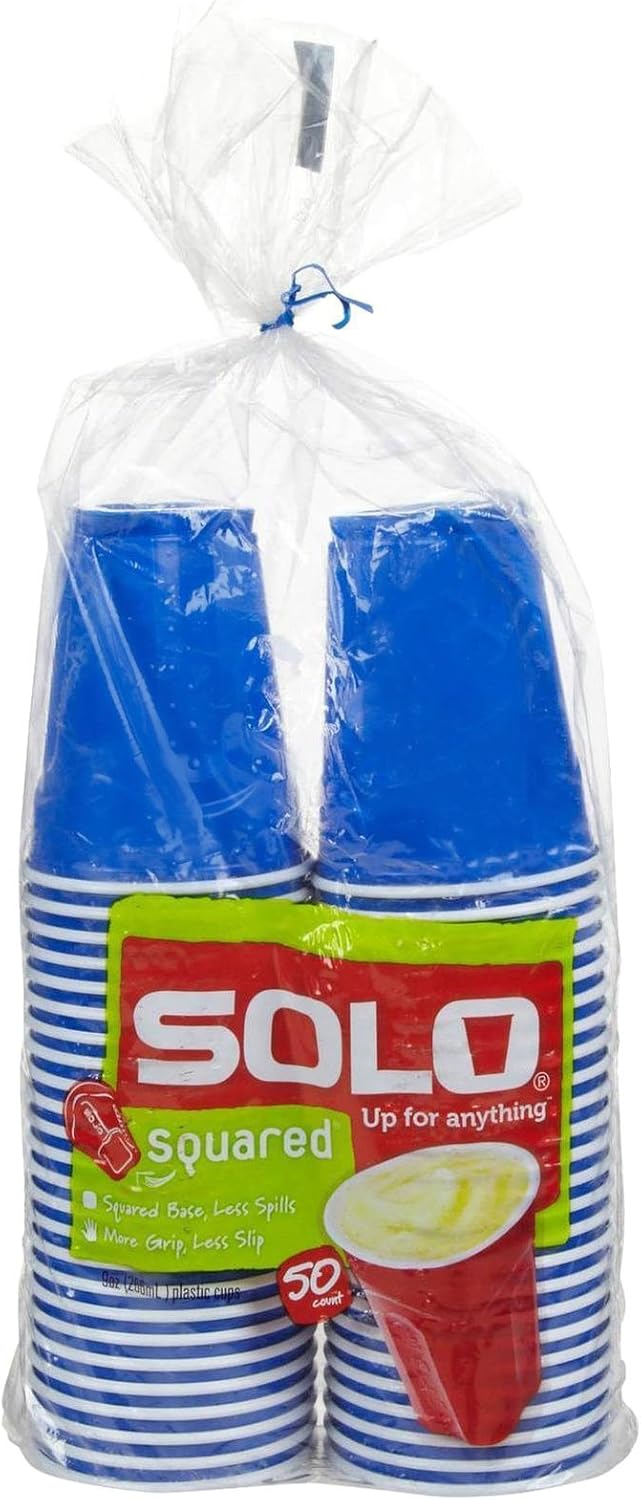 Solo Plastic Party Cups, Red - 9 oz - 50 ct
