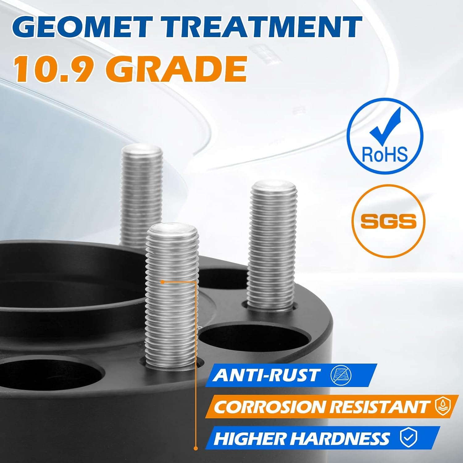 Dynofit 1.5in 6x135 Hub-Centric Wheel Spacers for F150, 87.1mm Hub Bore, M14x1.5 Thread, Forged 6-Lug Wheel Adapters for 2015-2026 Ford F-150
