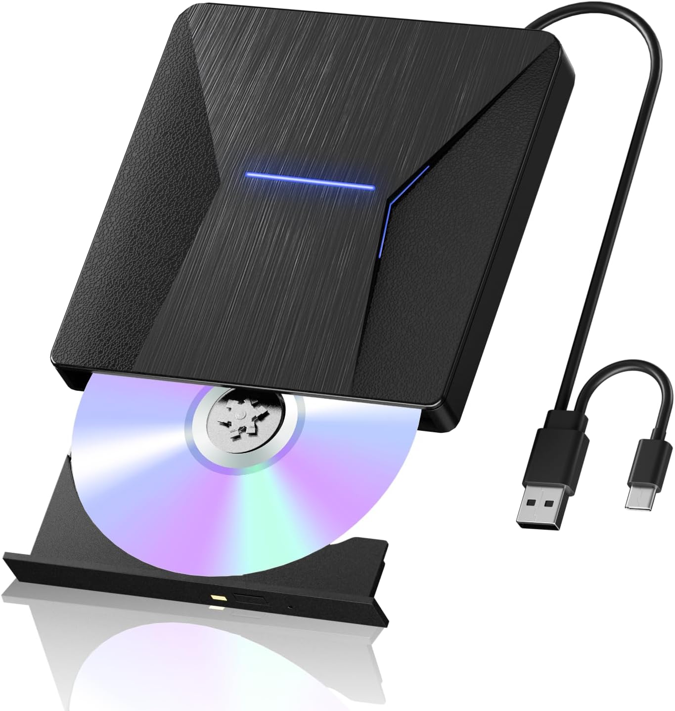 USB3.0&Type-C Blu Ray Burner for Laptop, External Blueray/DVD Drive for PC | Widely Compatible External Blu-ray Drives Adapt to Diverse Usage