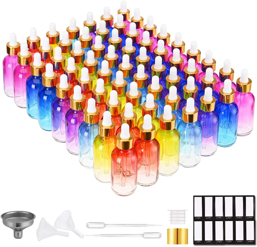PrettyCare Glass Eye Dropper Bottles 99 Pack
