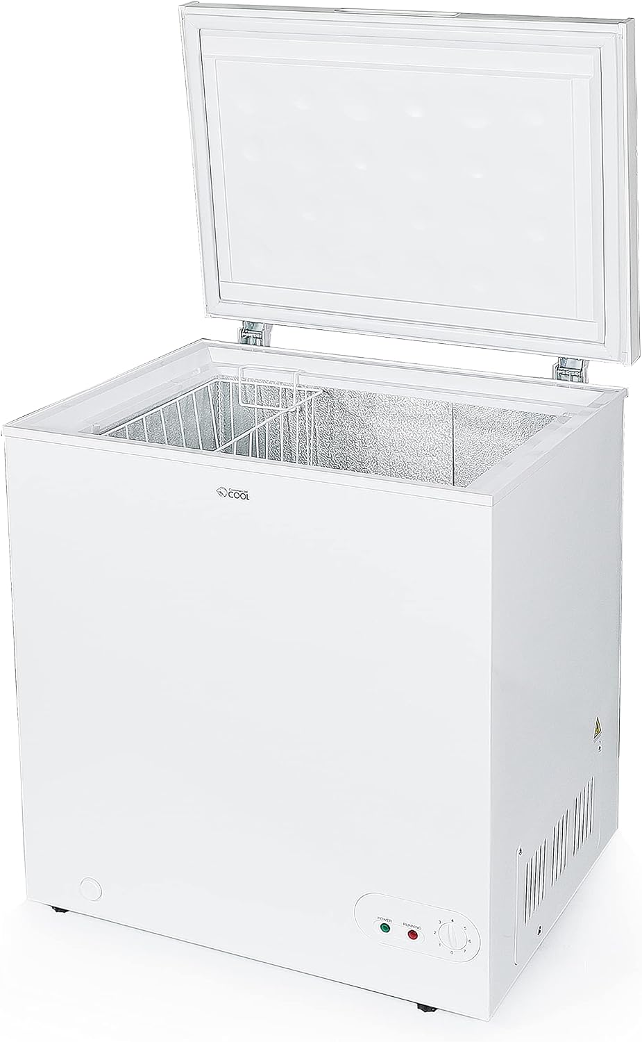 Commercial Cool Upright Freezer, Stand Up Freezer 5 Cu Ft with Reversible Door, White
