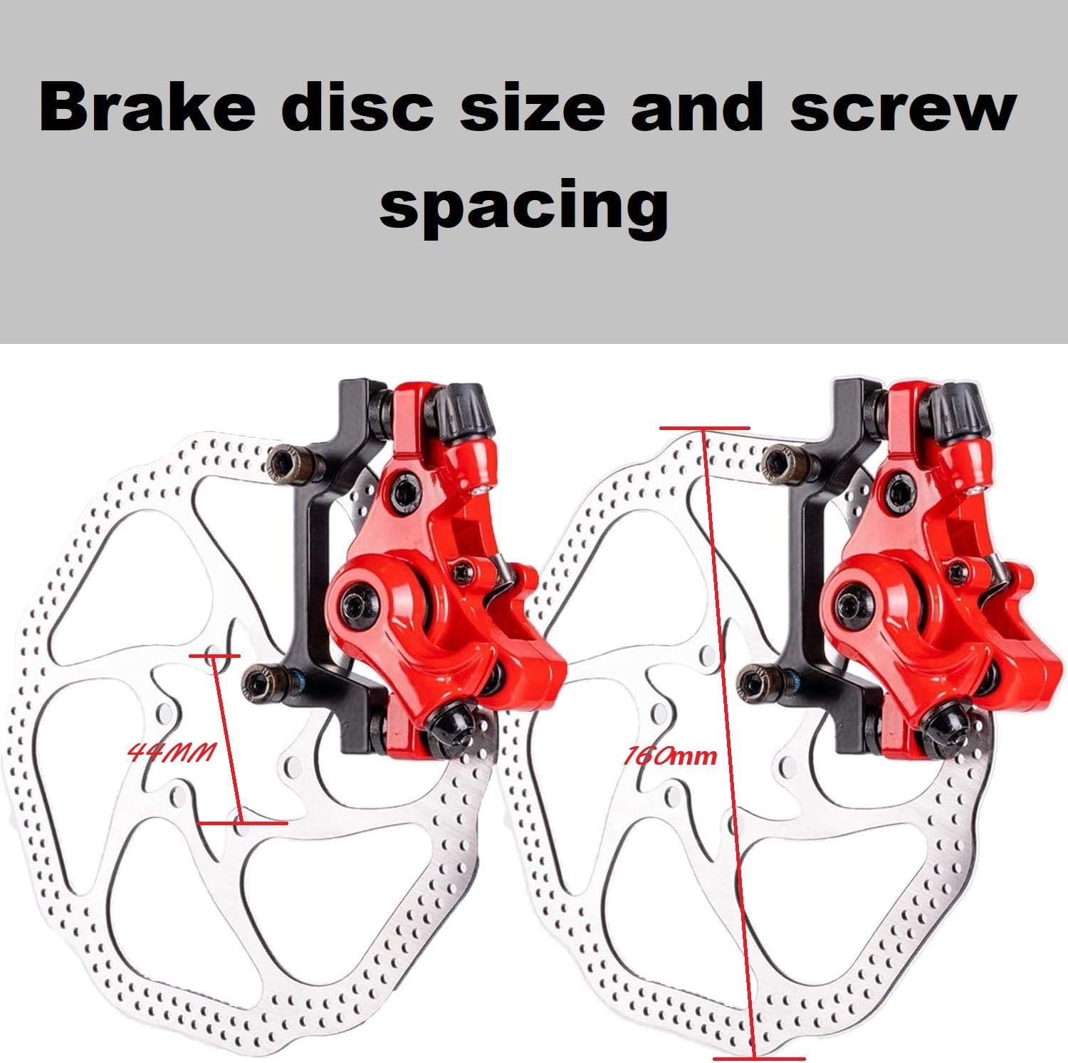 Bike Disc Brake Kit With Front and Rear Caliper、160mm Bike Rotor