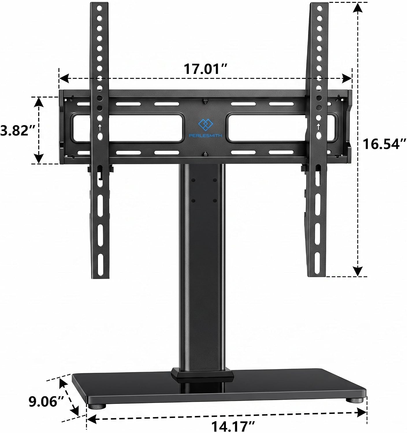 PERLESMITH Universal TV Stand Legs for 32-70 inch TVs up to 99 lbs, Height Adjustable Tabletop Television Stand Mount, Universal TV Base for Livingroom & Bedroom, VESA 400x400mm PSTVS04-N2