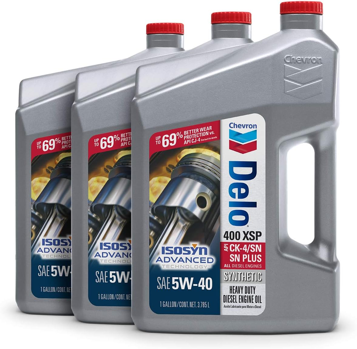 Delo 400 XSP SAE Heavy Duty Synthetic Diesel Engine Oil 5W-40, 1 Gallon, Pack of 1