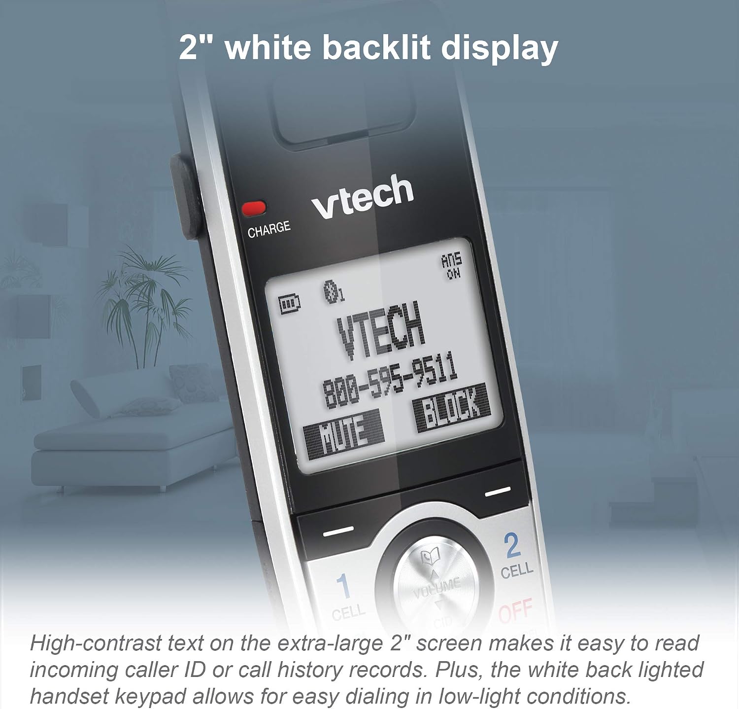 VTech IS8151-5 Super Long Range 5 Handset DECT 6.0 Cordless Phone for Home with Answering Machine, 2300 ft Range, Call Blocking, Bluetooth