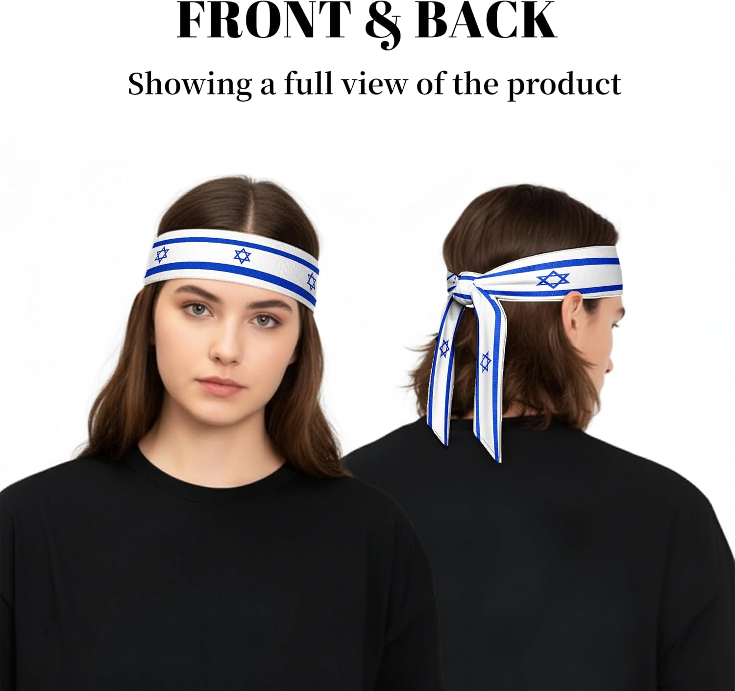 Tie Headbands for Men Women,Pattern Gymwrap,Gym Workout Adjustable Non-Slip Sweatbands for Running,40 X 2.4In
