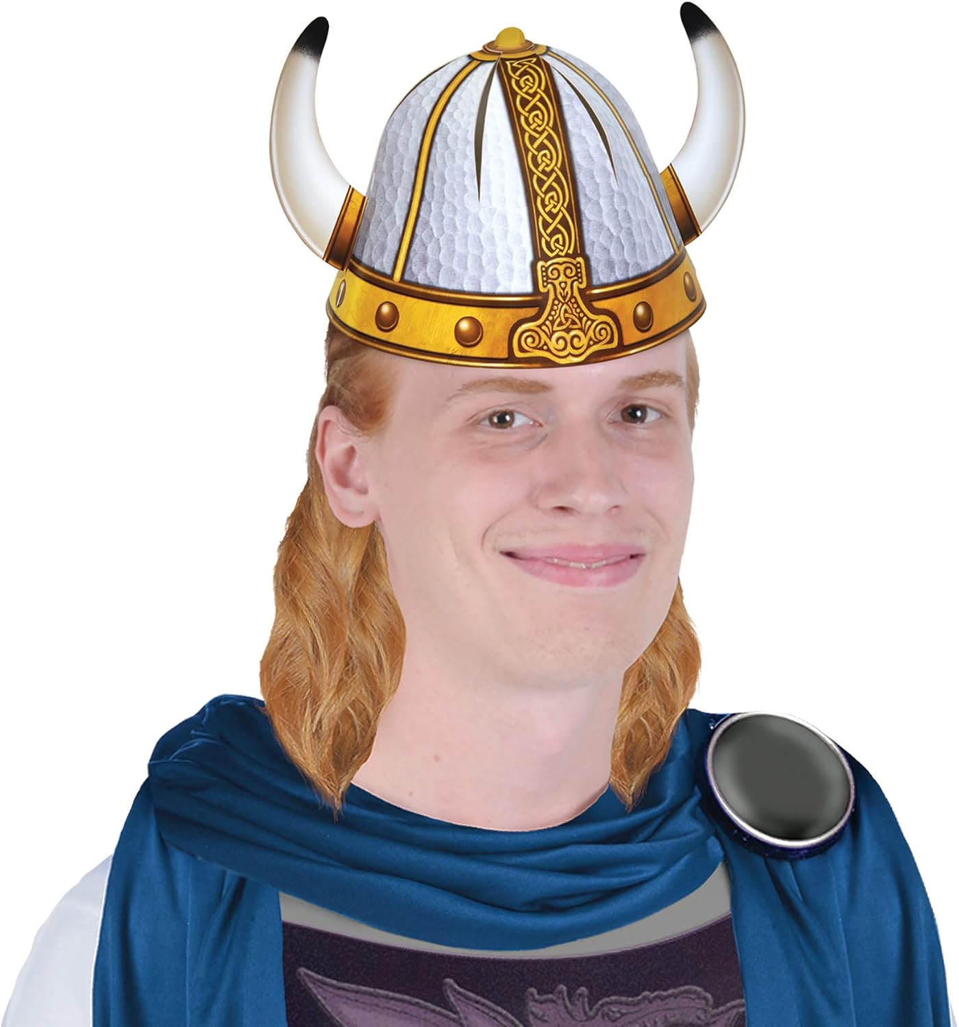 Beistle 4piece Reversible Paper Viking Helmets for Medieval Theme Party Supplies