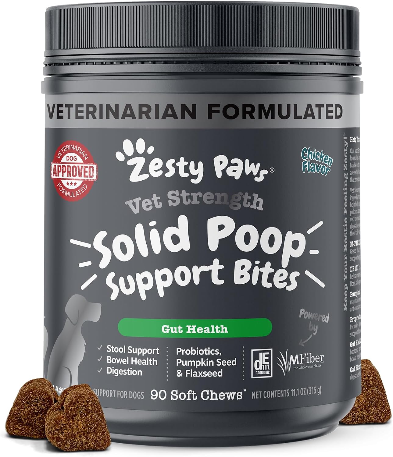 Zesty Paws Probiotics for Dogs - Digestive Enzymes for Gut Flora, Digestive Health, Diarrhea & Bowel Support - Clinically Studied DE111 - Dog Supplement Soft Chew for Pet Immune System - Pumpkin, 90ct