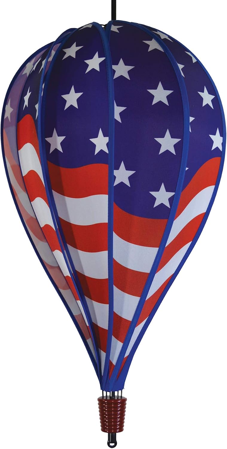 In the Breeze 0990 USA Flag 10-Panel Hot Air Balloon Wind Spinner
