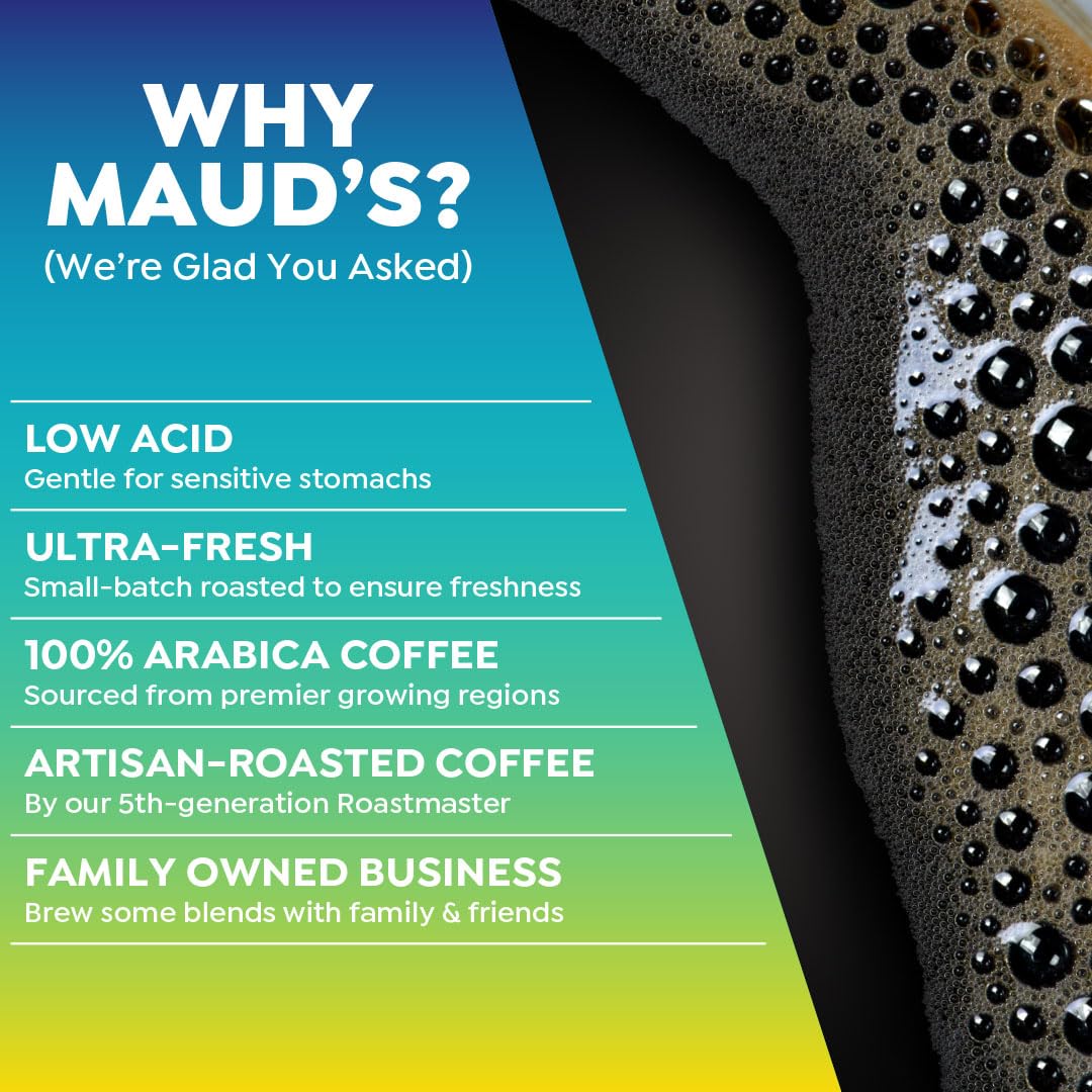Maud's Dark Roast Coffee Pods, 100ct | Dark Roast Coffee in Single Serve Pods – Compatible with Keurig Coffee Makers