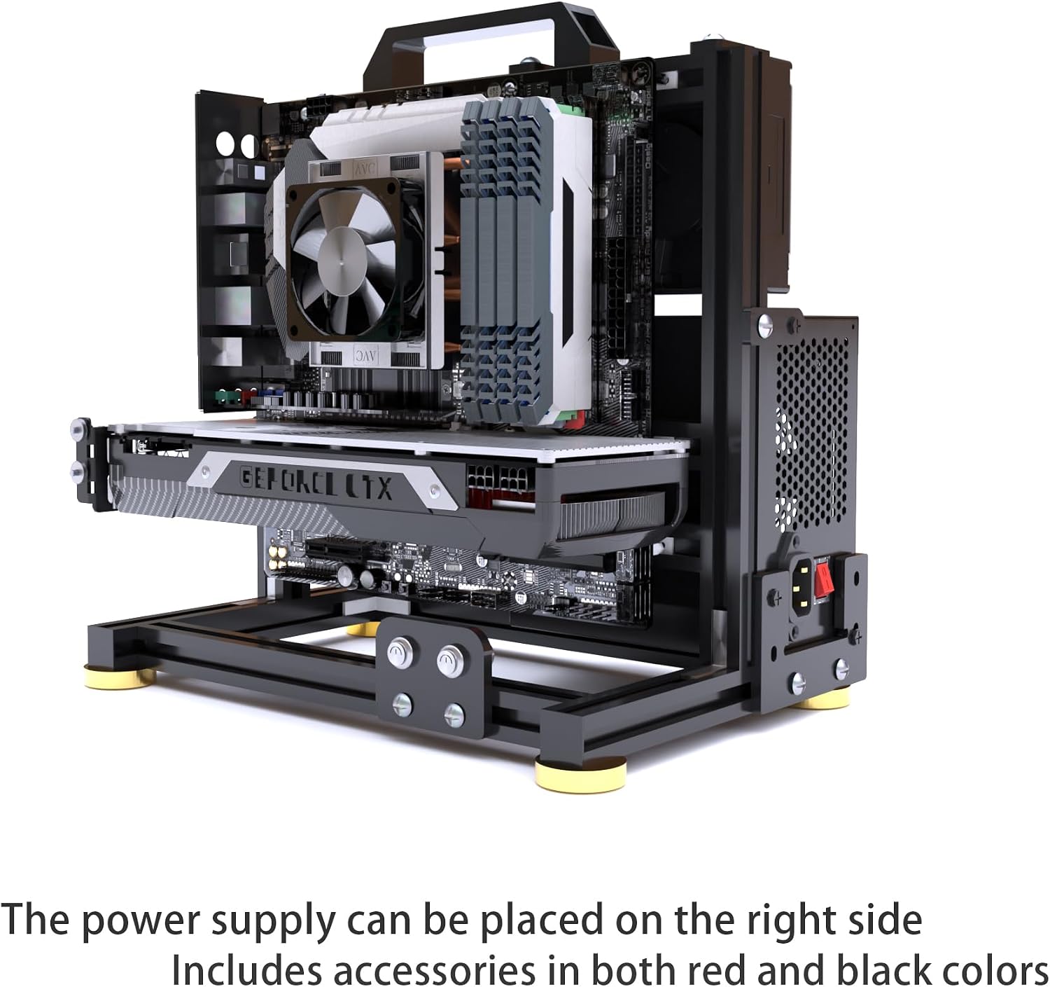 DIY Aluminium Pc Open Case Computer Chassis Test Bench Support Water Cooling Support Server Chassis Support Itx Matx ATX Eatx (2.M-ATX)