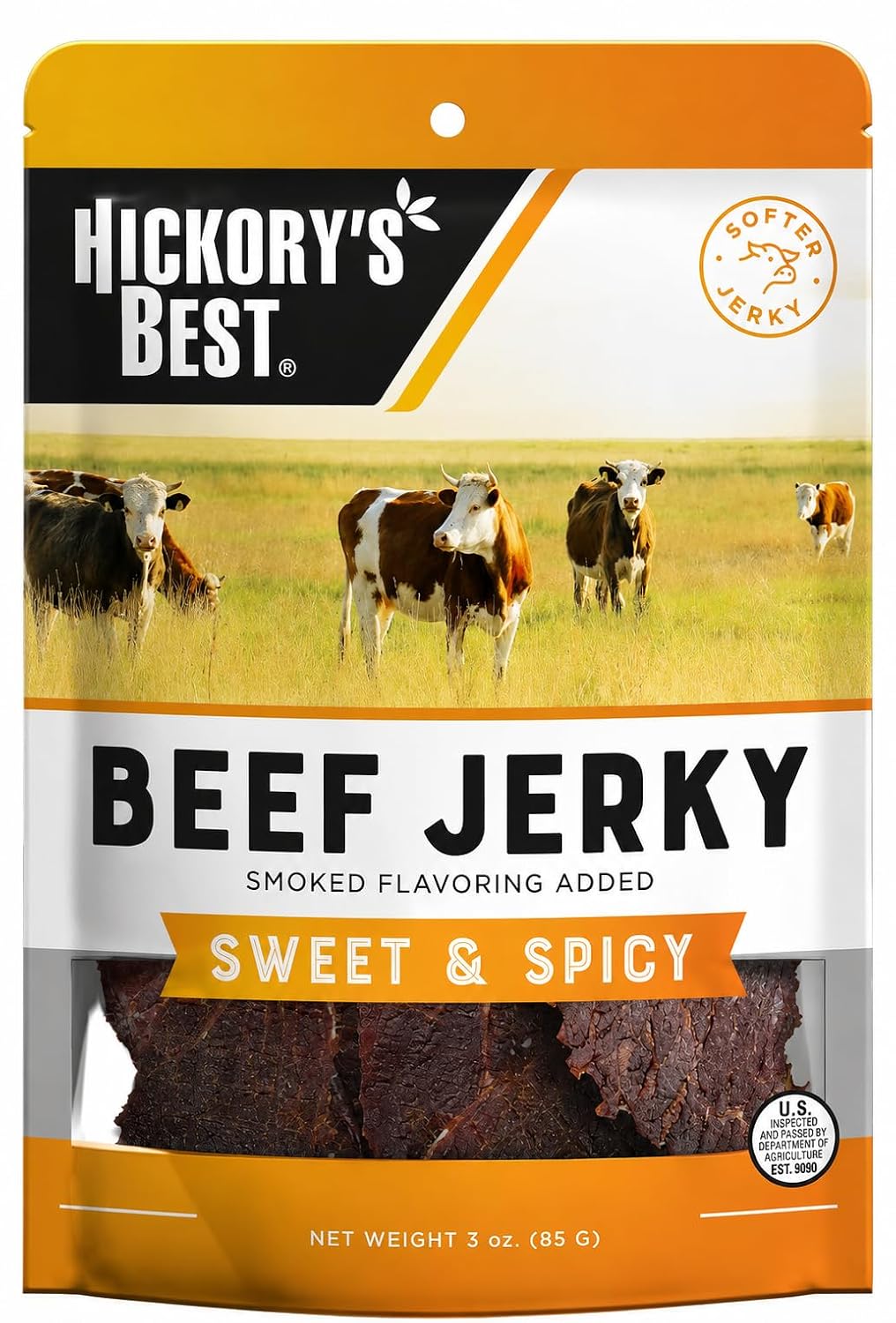 Enjoy Peppered Beef Jerky 8 oz (Pack of 1) | High Protein | No Nitrites