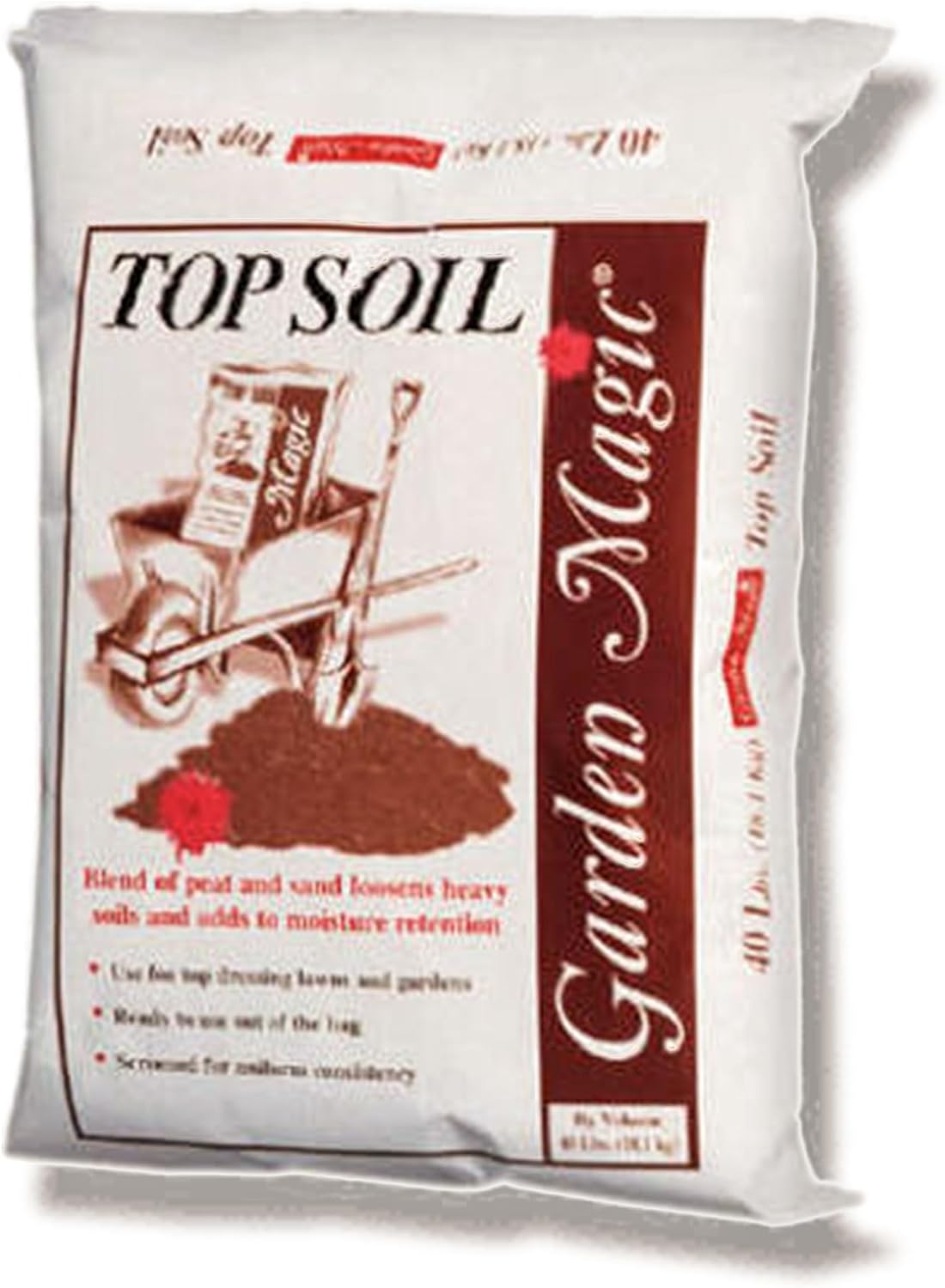 Michigan Peat Garden Magic Organic Potting Topsoil Mix, 40 lb, White | Moisture Retaining Organic Blend for Indoor and Outdoor Planting, Potting, Gardening, and Landscaping