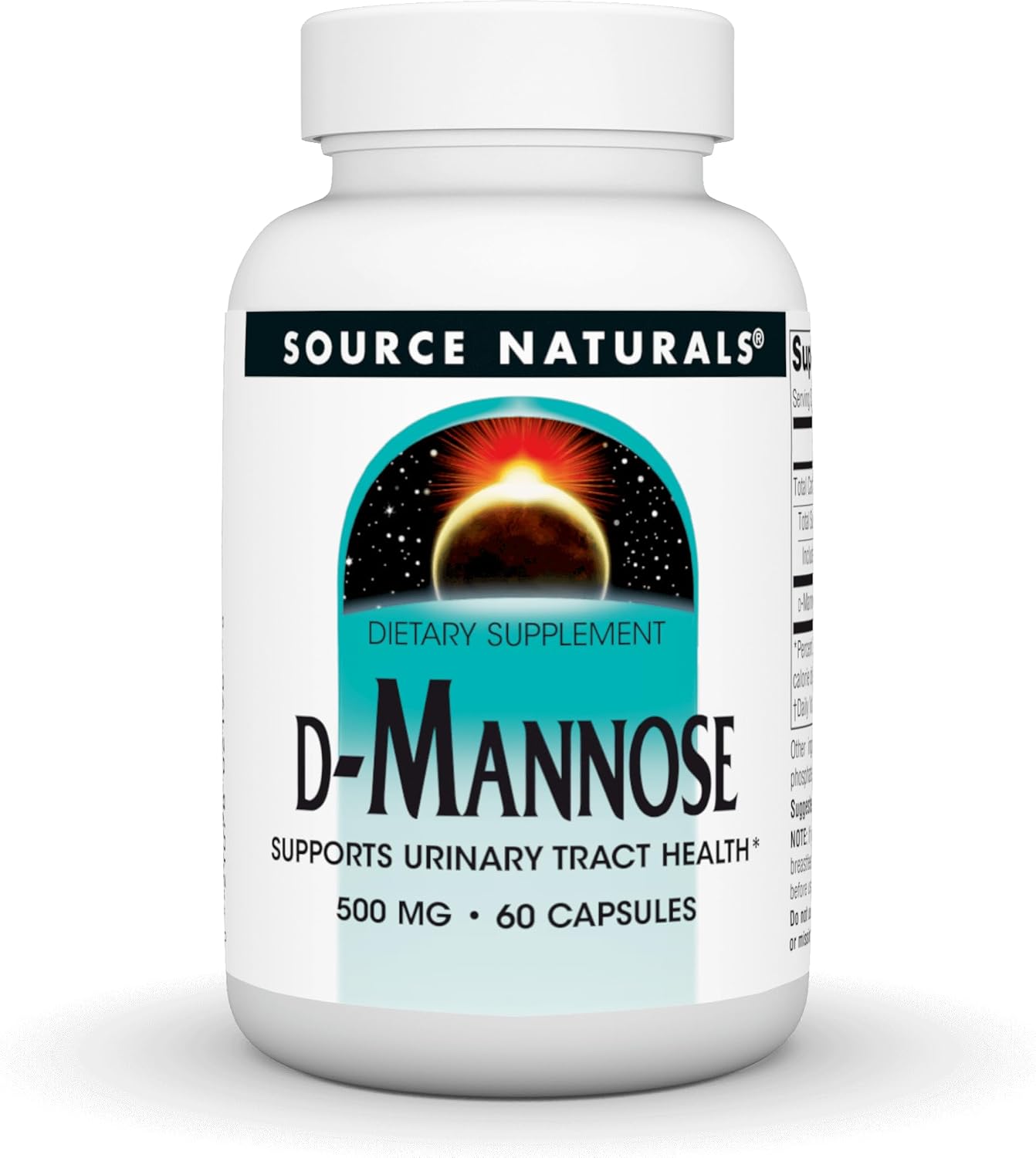 Source Naturals, D-Mannose - 500mg - 30 Capsules | Supports Urinary Tract & Bladder Health