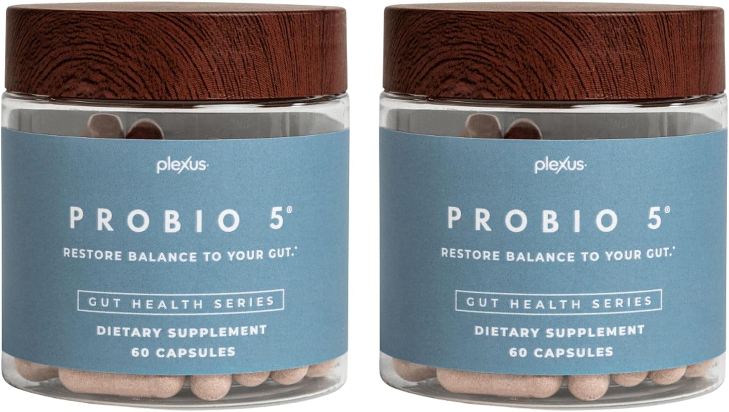 Plexus® ProBio 5®, 60 Capsules | 3 Billion CFU from 5 probiotic strains to support gut microbiome balance and healthy digestion