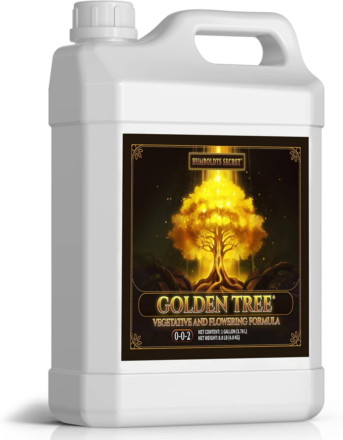 Humboldts Secret Golden Tree Liquid Plant Food | Enhances Growth Indoors or Outdoors | All-in-One Plant Nutrients for Vegetables, Trees, Flowers, Fruits, Roses, Lawns, Tomatoes | 16 Ounce