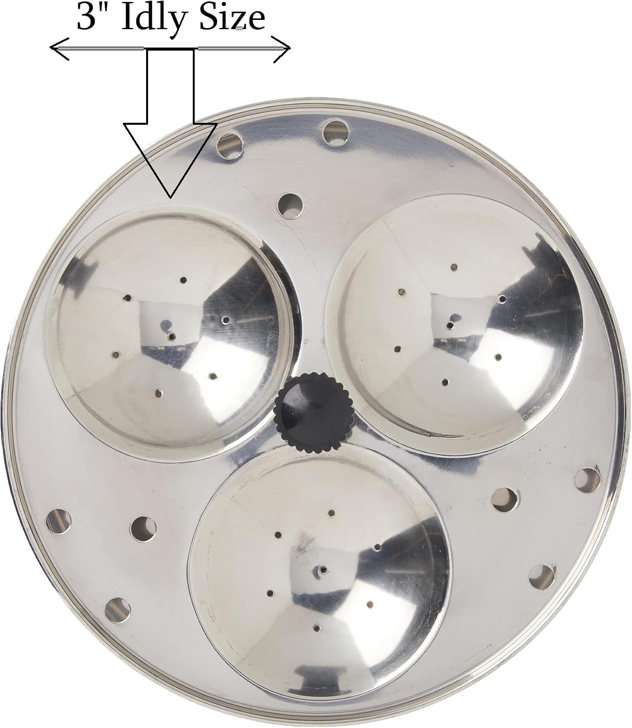 Tabakh 3-Rack Stainless Steel Hawkins Type Idli Stand, Makes 9 Idlys