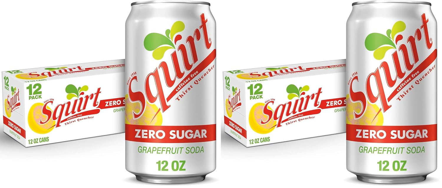 Squirt Soda, Grapefruit, 12 Fl Oz Cans, 12 Pack