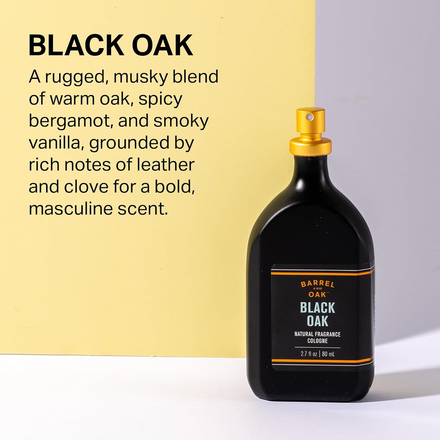 Barrel & Oak Essential Oil Based Cologne for Men, Bourbon Cedar, 2.7 oz | Long-Lasting Men's Cologne, Day & Night Fragrance, Paraben & SLS Free, Gifs forMen